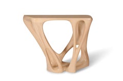 Amorph Petra Modern Console Table in Asian Sand Stained on Ash wood