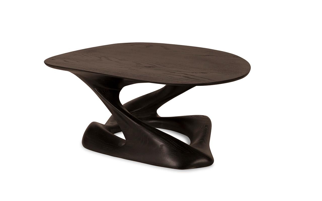 Modern Amorph Plie modern Coffee Table Ebony Stain on Ash wood For Sale