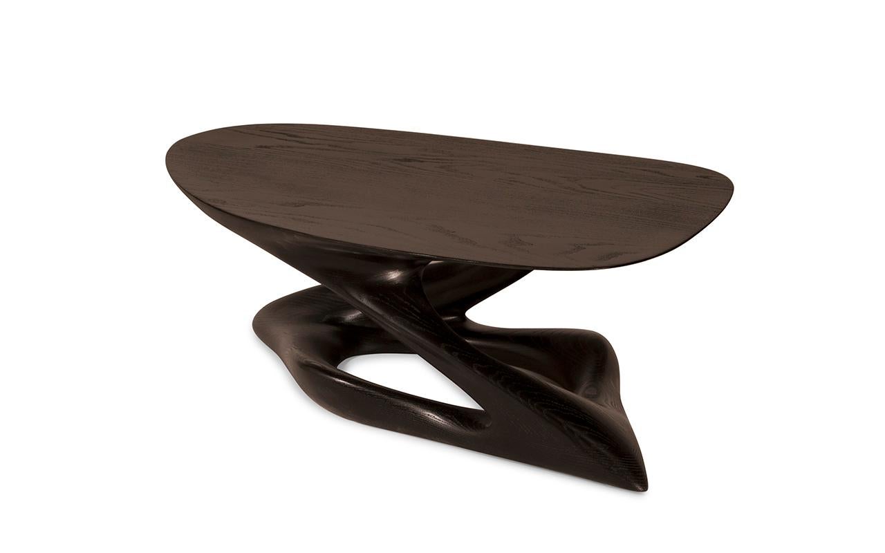 Mesa de centro Plié en tinte ébano sobre madera de fresno de Amorph Moderno orgánico en venta