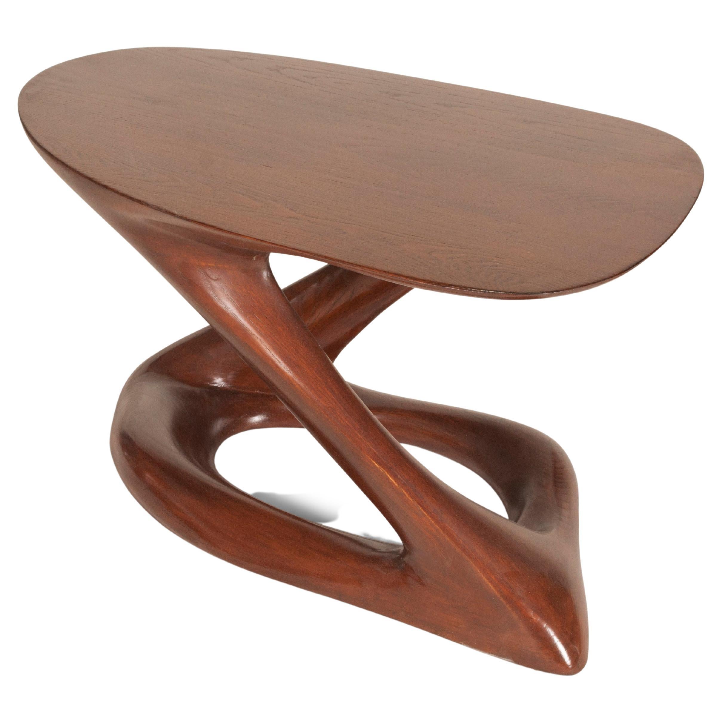Amorph Plie Table basse moderne, teinte noyer sur bois de frêne