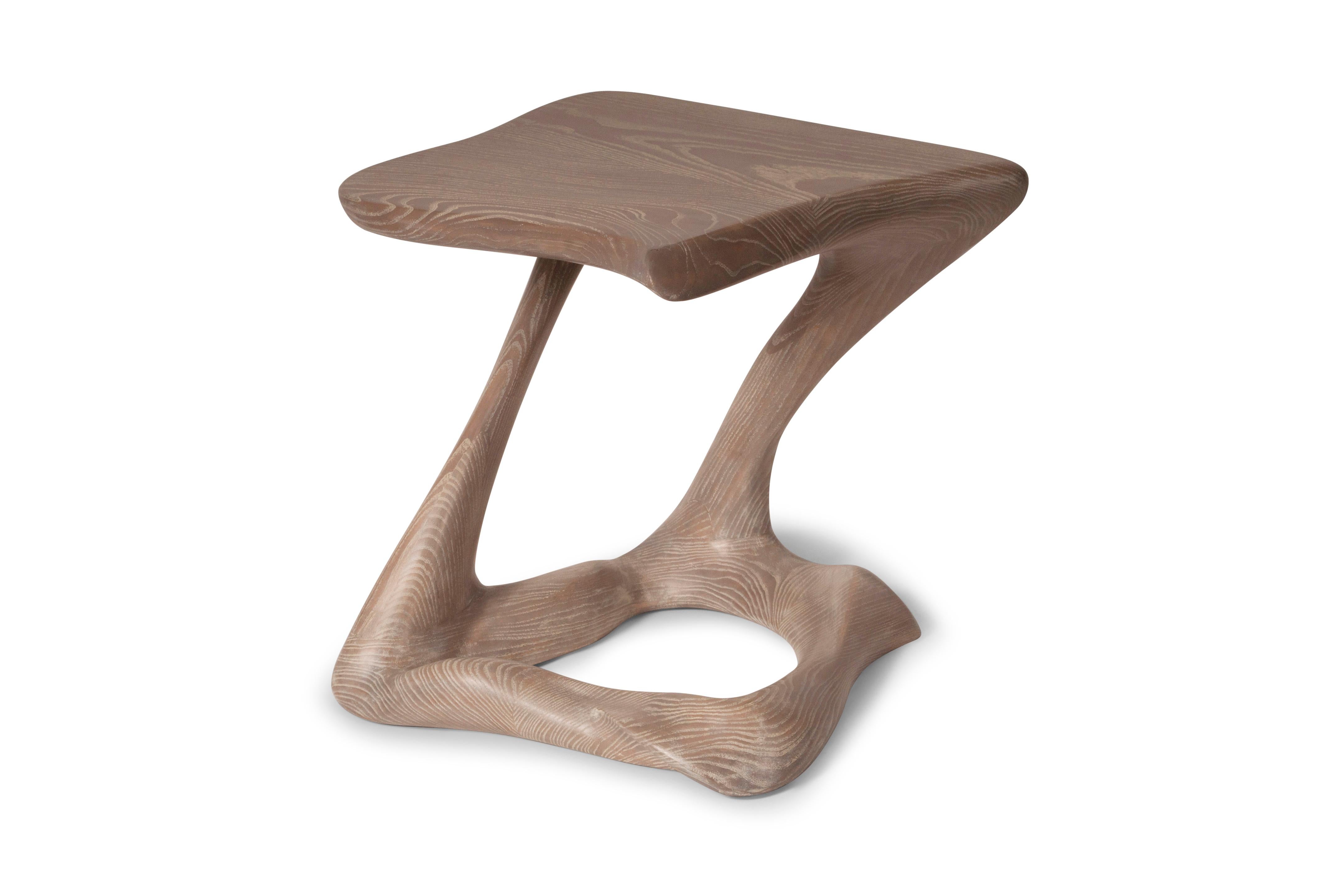 American Amorph Tryst Modern Side Table, Amorph Mesa stain on Ash wood  For Sale