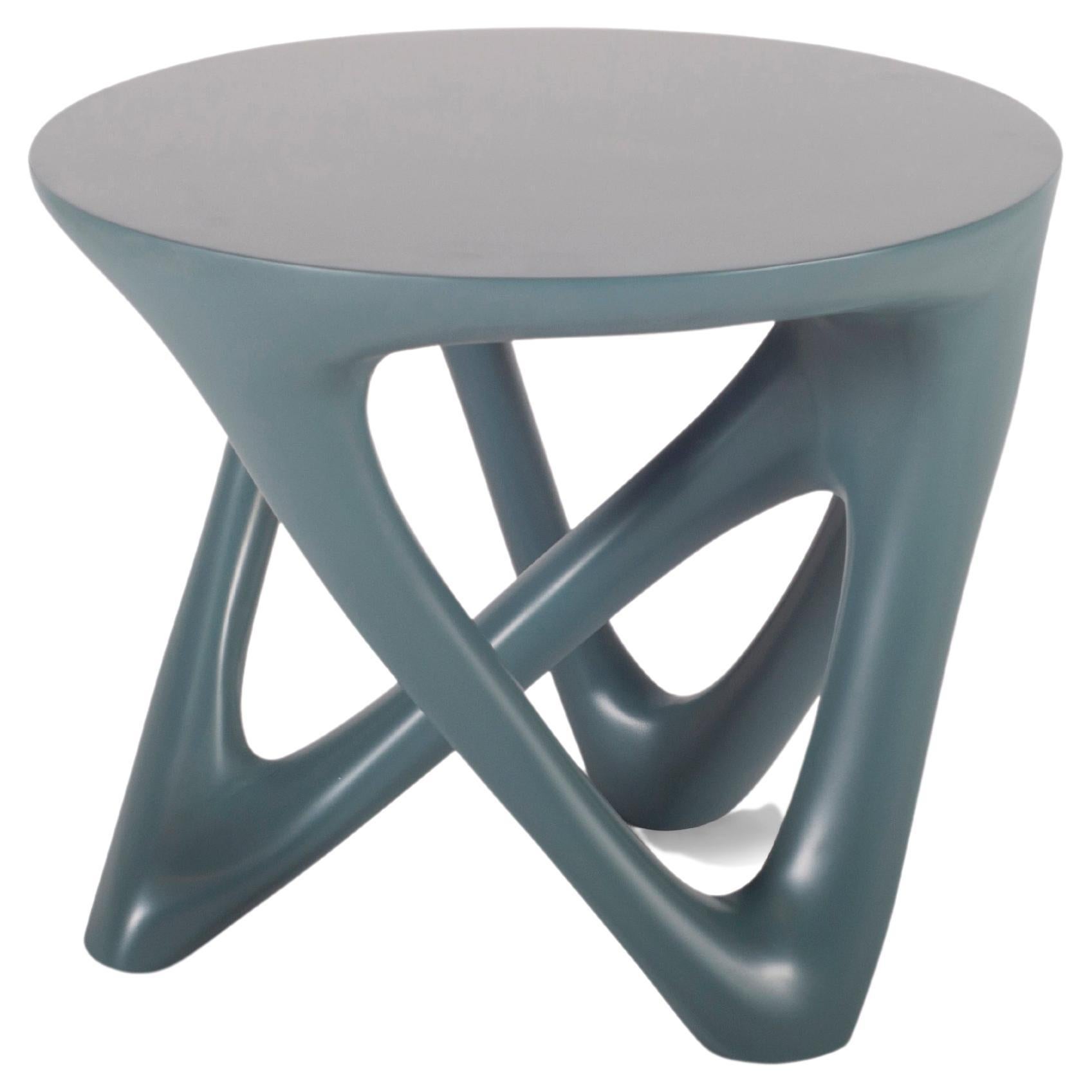 Amorph Ya Modern Side Table in Gray lacquer finish