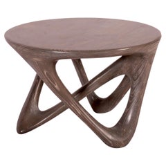 Amorph Ya Modern Side Table in Mesa Stain on Solid Wood