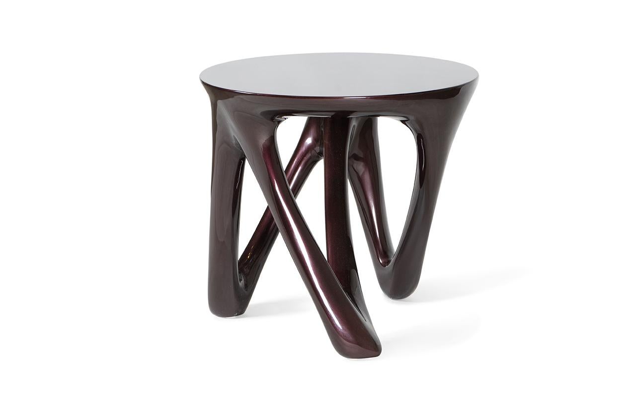 Organic Modern Amorph Ya Modern Side Table in Metallic lacquer For Sale
