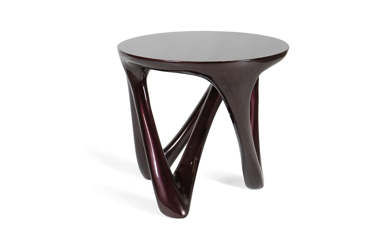 American Amorph Ya Modern Side Table in Metallic lacquer For Sale
