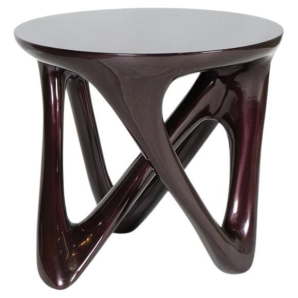 Amorph Ya Modern Side Table in Metallic lacquer For Sale