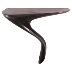 Amorph Yena wall mounted console in Ebony stain on Ash wood