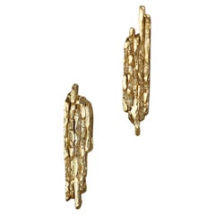 Orecchini pendenti modernisti in oro 18k - Agata Karwowska