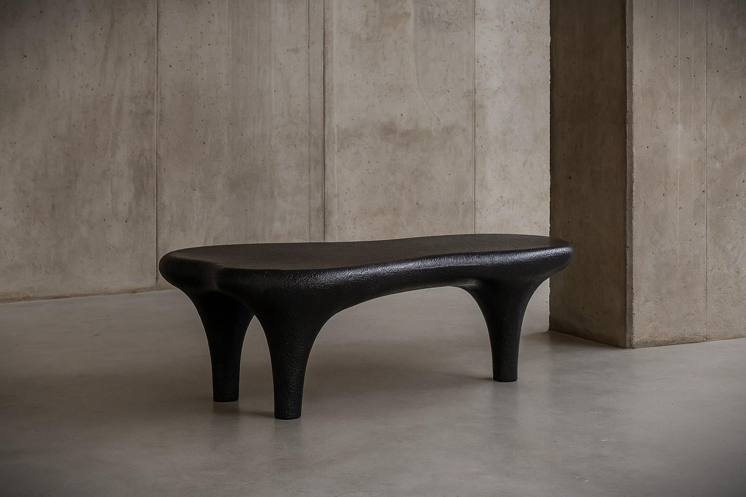 Amorphous Hand Sculpted Coffee Table In Metallic Volcano Finish en vente 1