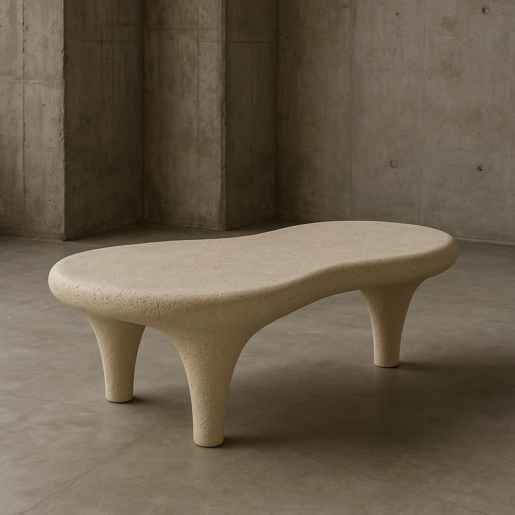 Amorphous Hand Sculpted Coffee Table In Metallic Volcano Finish en vente 2