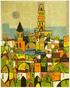 Jerusalem, Mixed Media Abstract