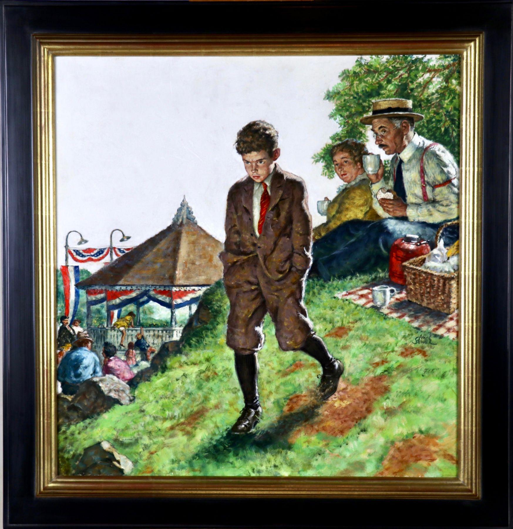 Boy at Carnival - Painting by Amos Sewell