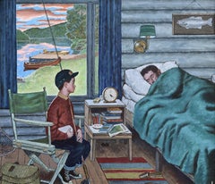 Let's Go Fishing, Original Cover Painting for The Saturday Evening Post