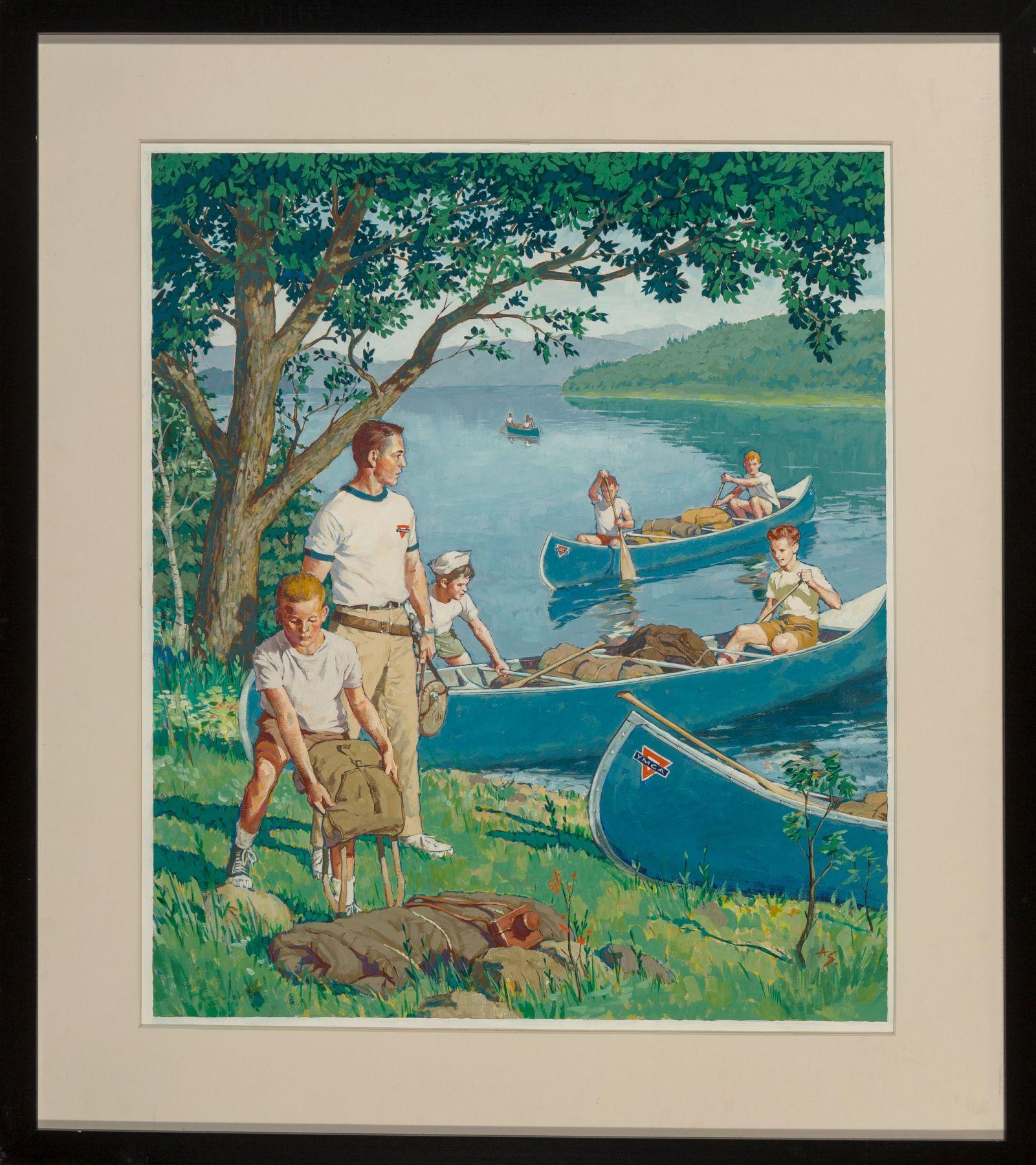 YMCA Camping Trip  - Painting by Amos Sewell