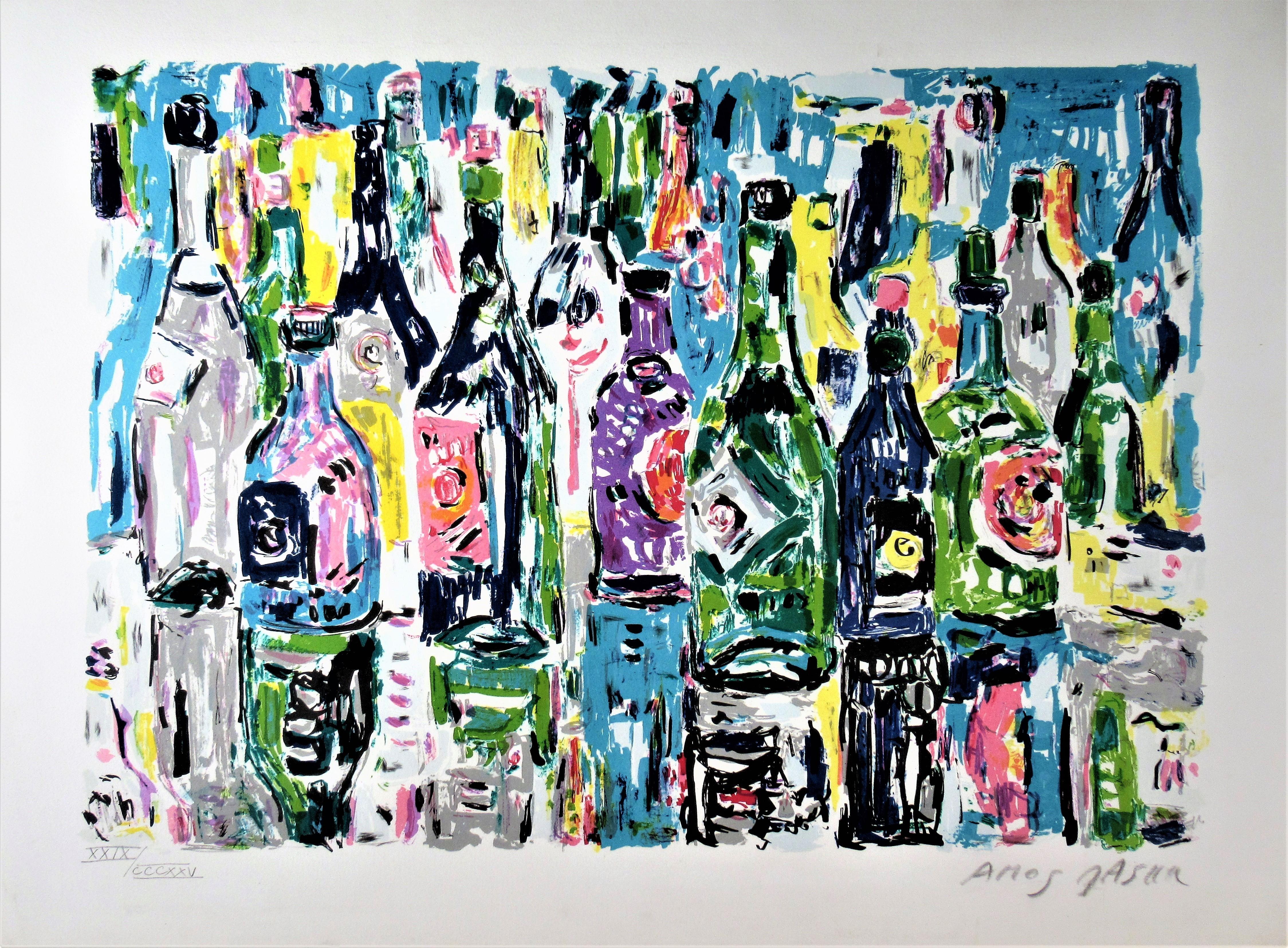 Amos Yaskil Figurative Print - Bottles