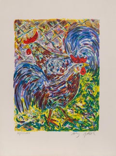 Galli, litografia impressionista firmata da Amos Yaskil