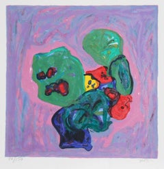 Signed Abstract Silkscreen by Amos Yaskil
