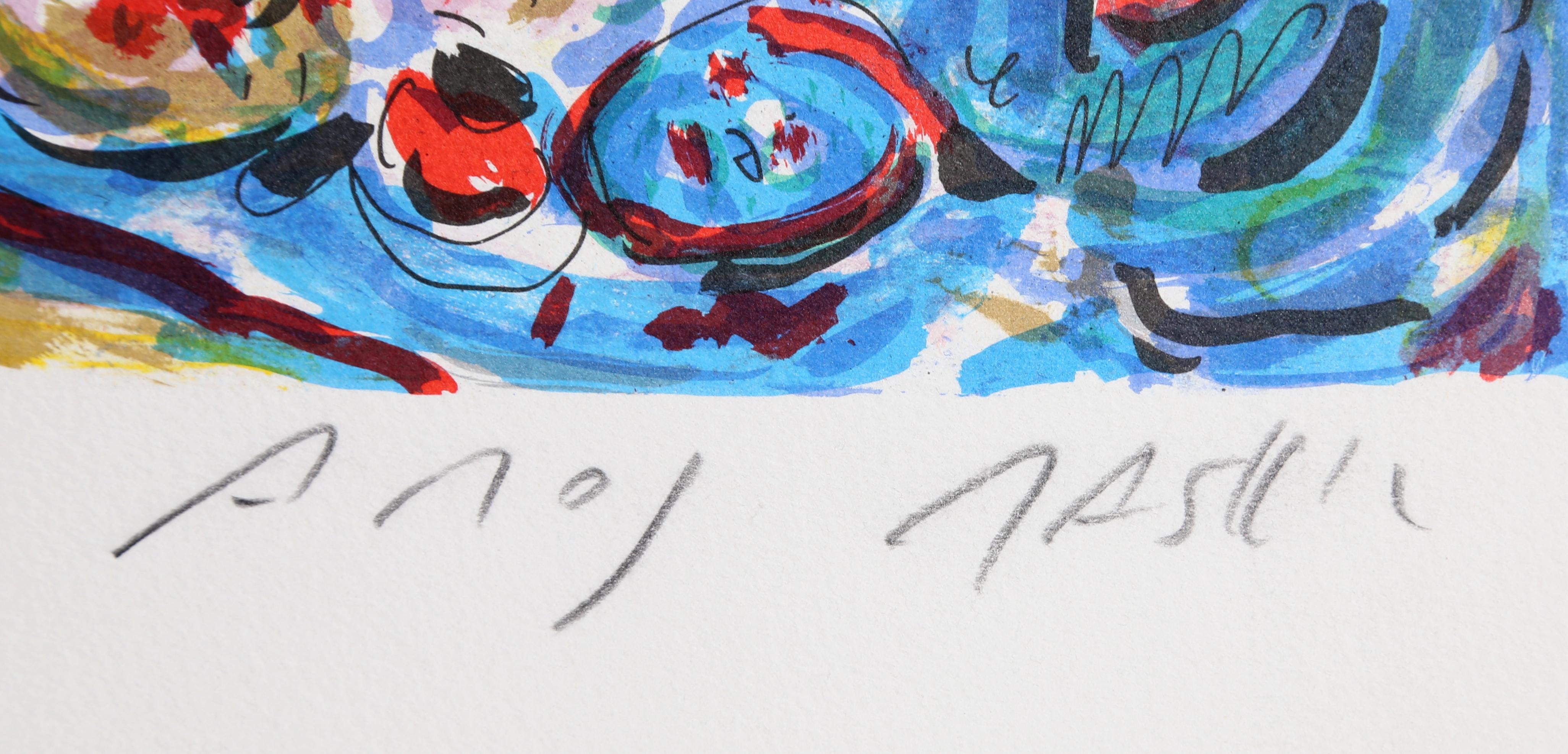 Amanecer en Jerusalén, litografía impresionista firmada por Amos Yaskil en venta 1
