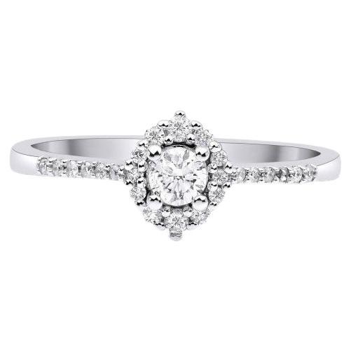 0.32ct Vintage Inspired Diamond Engagement Ring For Sale
