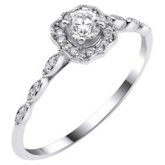 0.34ct Vintage Inspired Diamond Engagement Ring