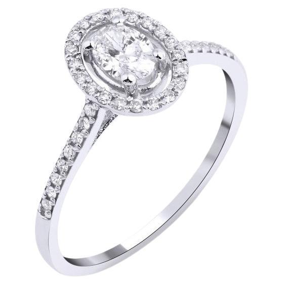 0.60ct Oval Diamond Engagement Ring For Sale