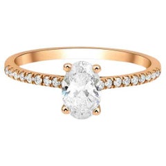 0.81ct Oval Diamond Solitaire Ring