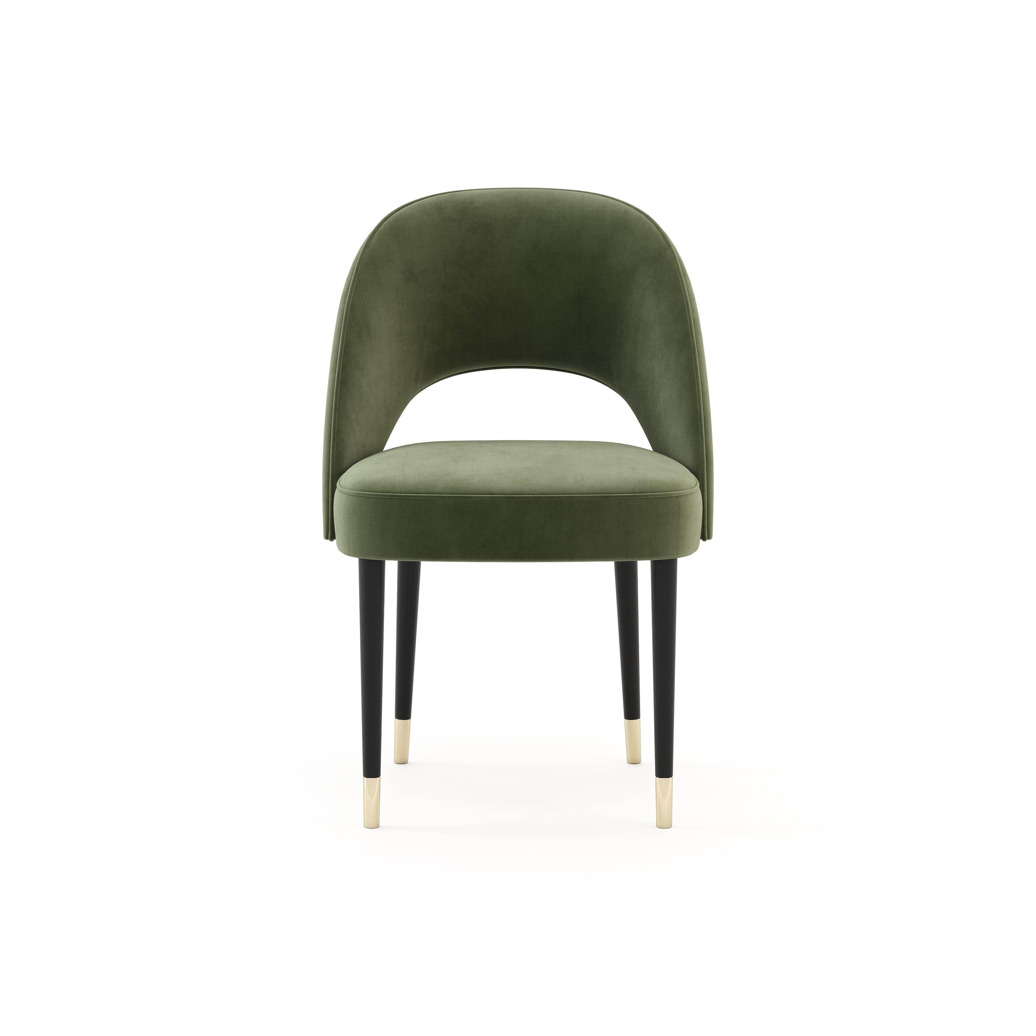 Amour chair re-interprets the landscape of furniture in which comfort is also couture. The bold open curved back of this dining chair contrasts with the simplicity of the seat. Amour curvy design is the perfect way to liven up your dining room. It