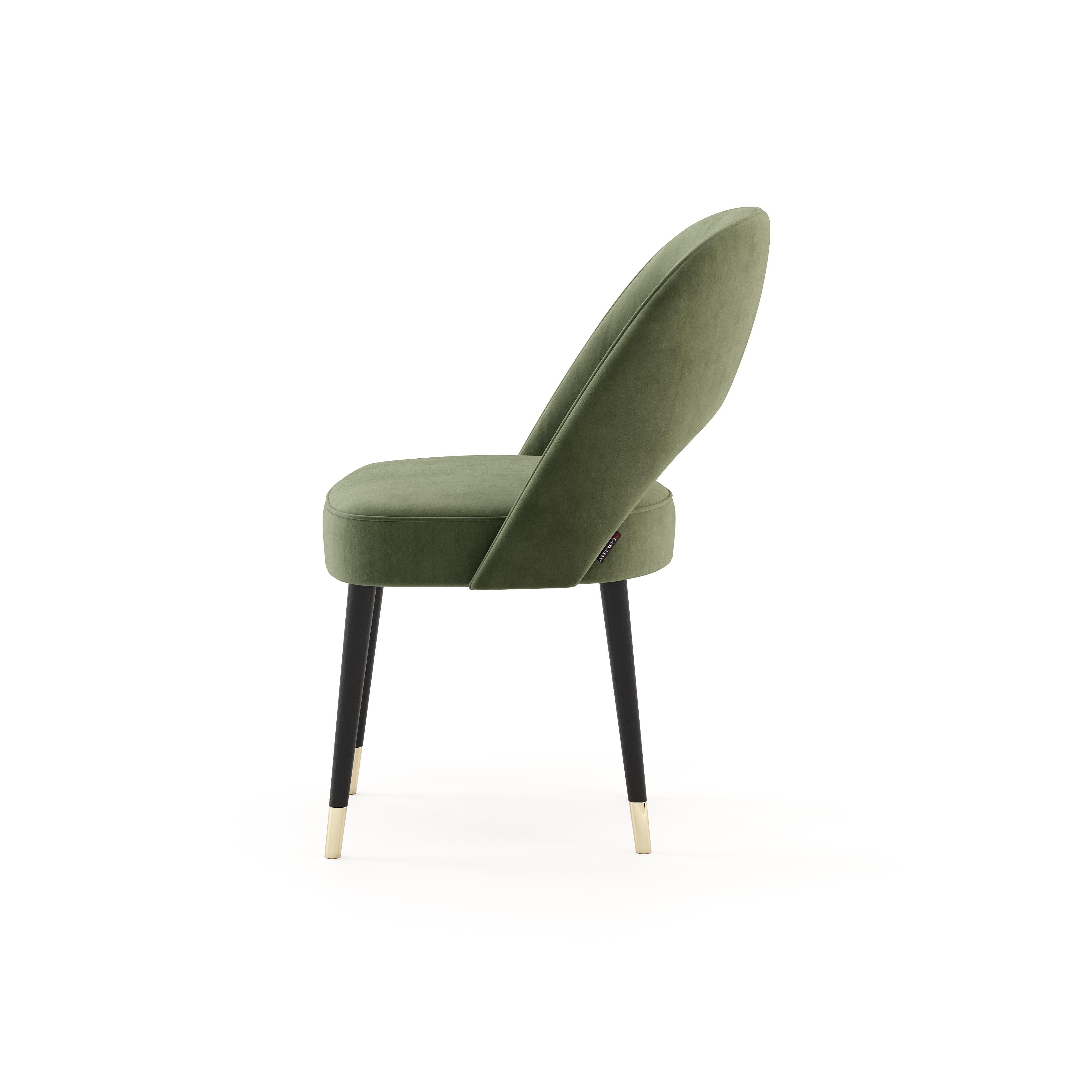 Portuguese Contemporary upholstered dining chair by Laskasas (made to order)  For Sale