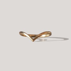 Amour Chevron Ring in 14K Gold by Anastassia Sel Jewelry