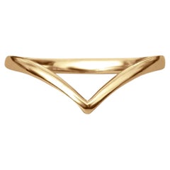 Amour Chevron Ring in 14K Gold by Anastassia Sel Jewelry