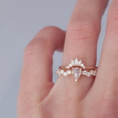 Amour Crown Ring in 14K Gold & Diamonds by Anastassia Sel Jewelry