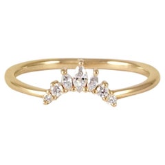 Amour Crown Ring in 14K Gold & Diamonds by Anastassia Sel Jewelry