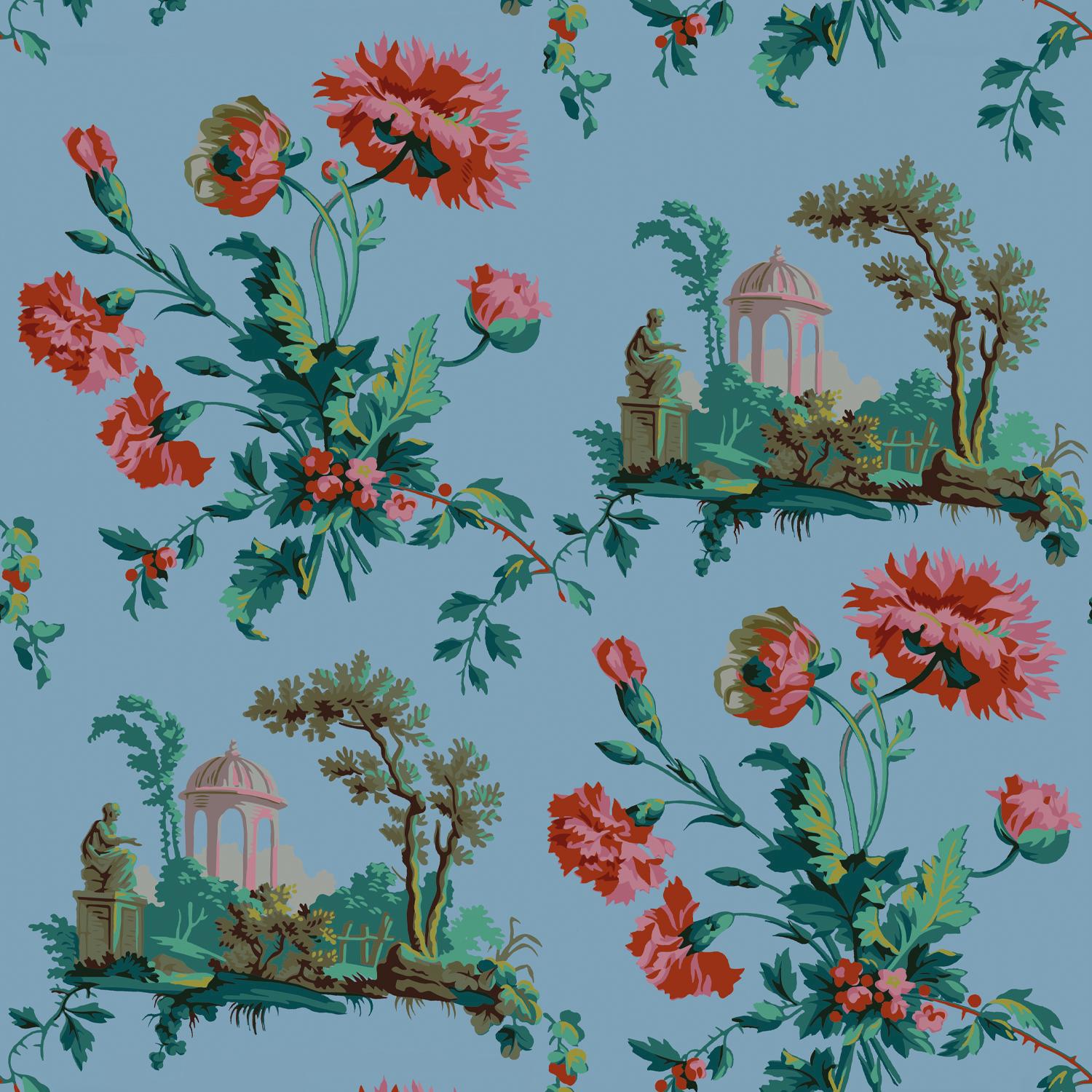 Repeat: 67 cm / 26.4 in

Founded in 2019, the French wallpaper brand Papier Francais is defined by the rediscovery, restoration, and revival of iconic wallpapers dating back to the French “Golden Age of wallpaper” of the 18th and 19th centuries.