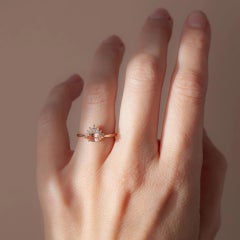 Amour Morganite & Diamond Engagement Ring in 14K Gold by Anastassia Sel Jewelry