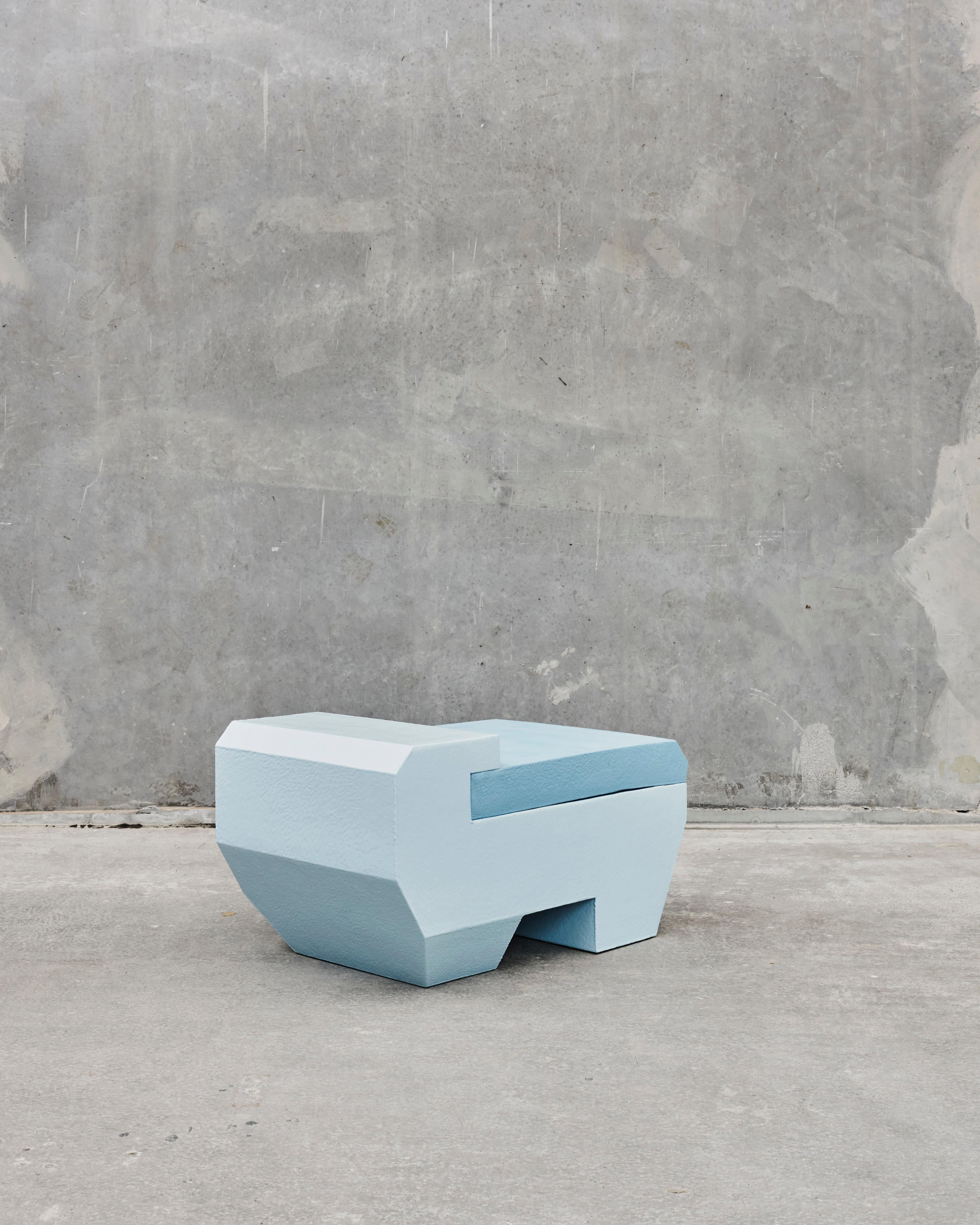 Postmoderne Pouf amphibie d'intérieur et d'extérieur en peinture bleu clair par Jacob Egeberg en vente