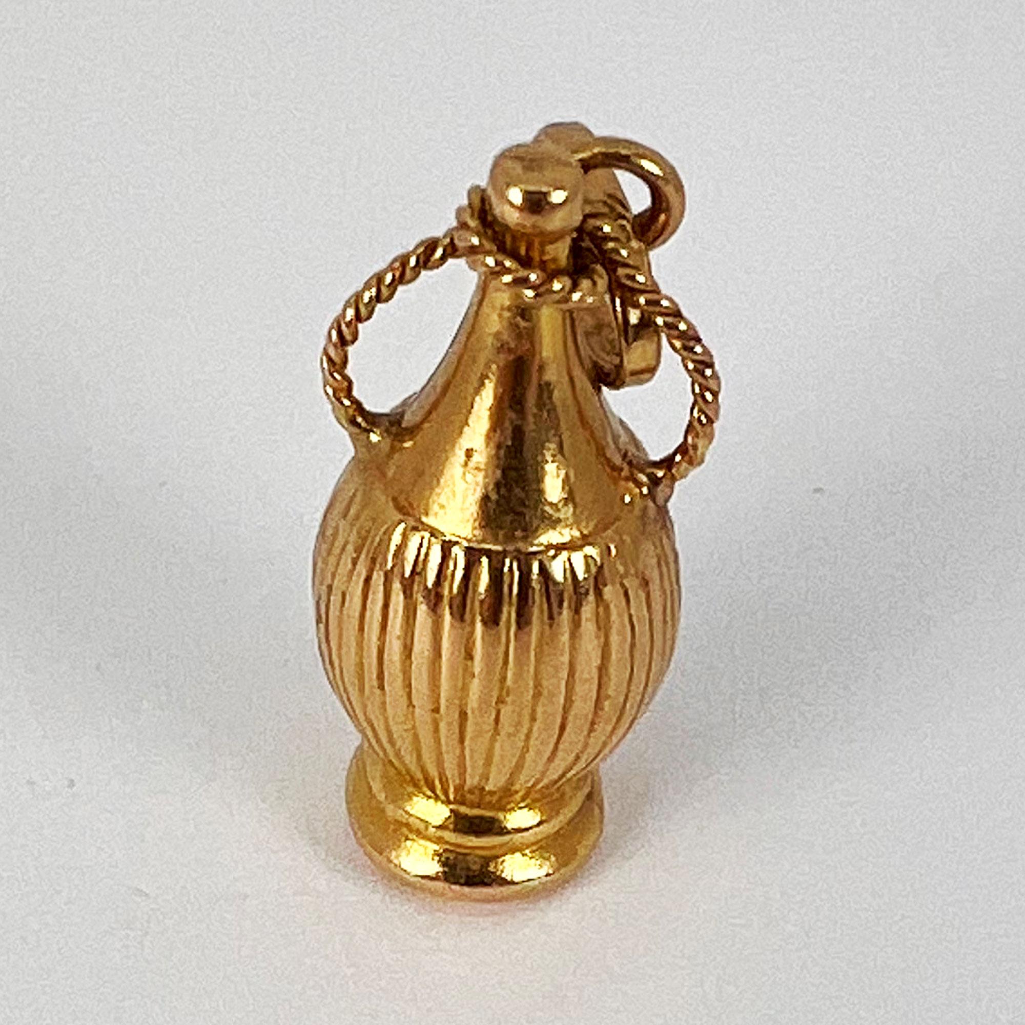 Amphora 18K Yellow Gold Charm Pendant For Sale 6