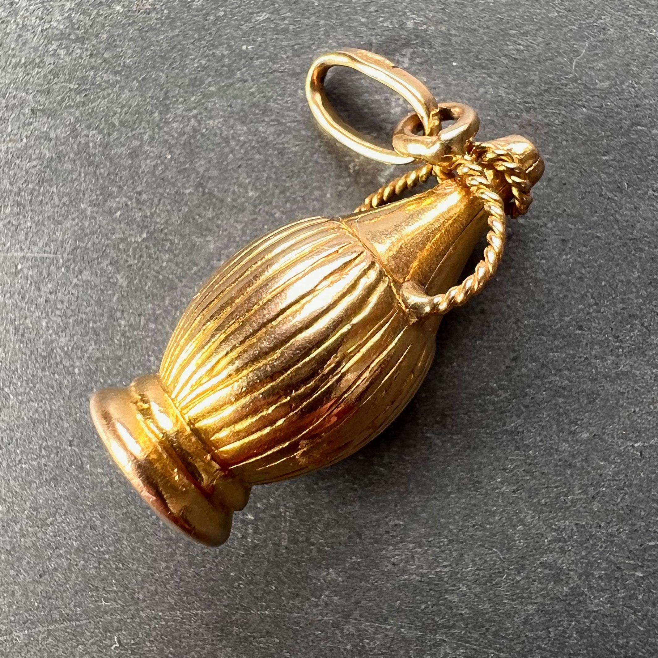 Women's or Men's Amphora 18K Yellow Gold Charm Pendant For Sale