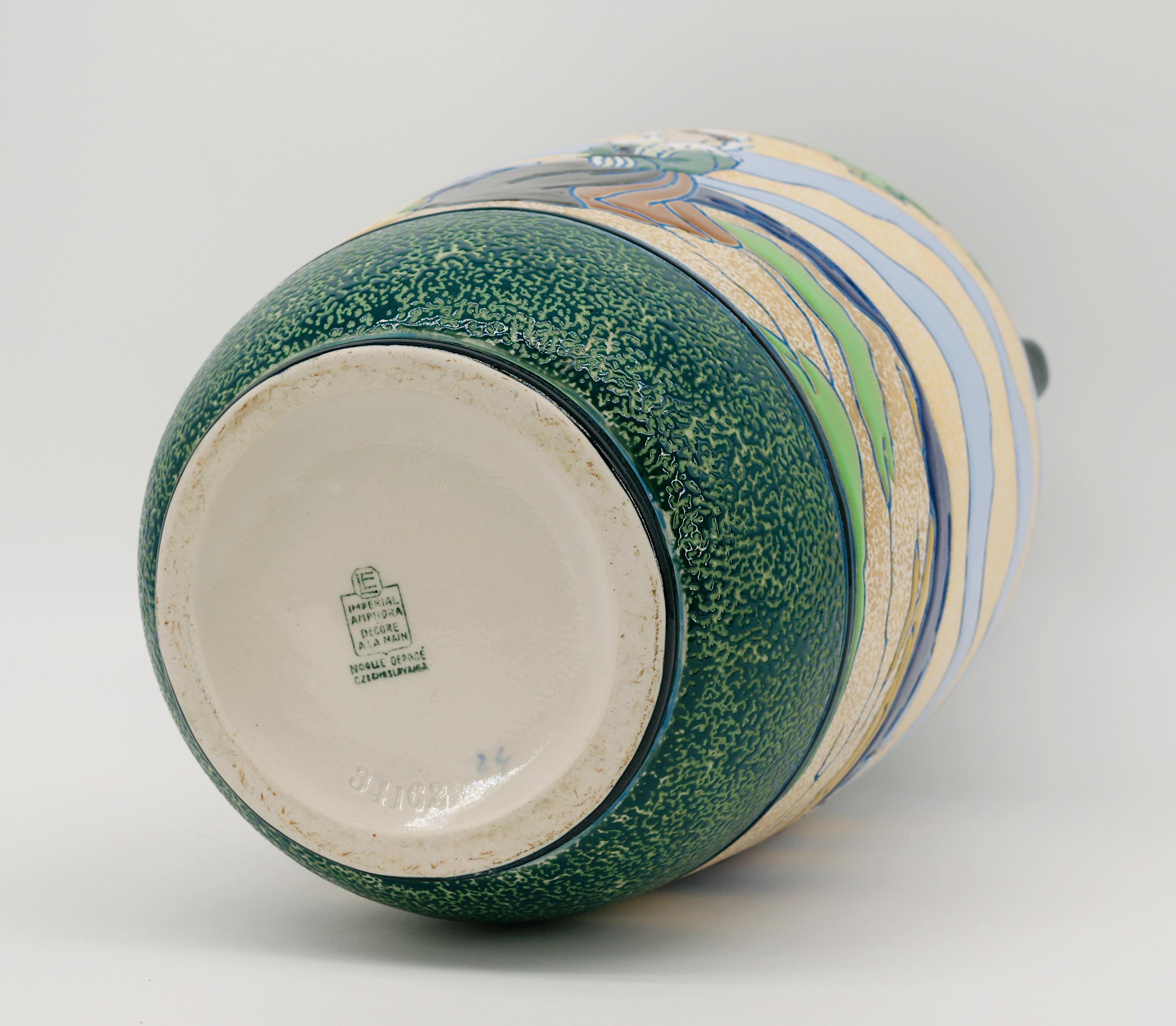 AMPHORA, vase Art déco en grès, fin des années 1920 en vente 5