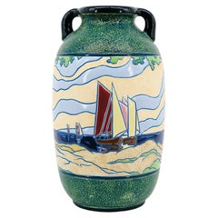 Vaso in gres Art Deco di Amphora, fine anni '20