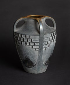 Amphora Art Nouveau Vase w/Stylized Trees by Paul Dachsel for Kunstkeramik