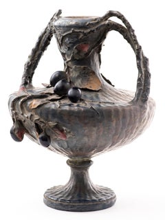 Amphora Austrian Art Nouveau Grape Motif Vase