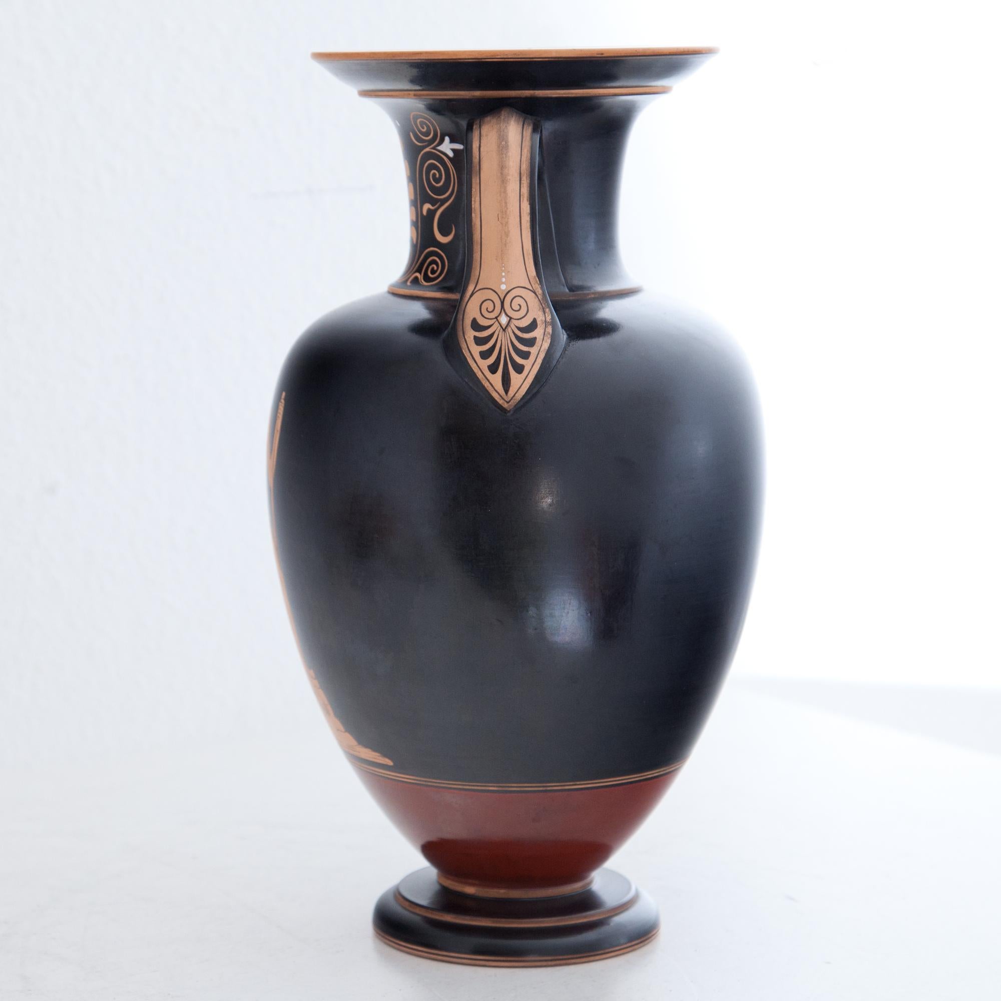 Ceramic Amphora by L. Hjorth, Ronne circa 1870
