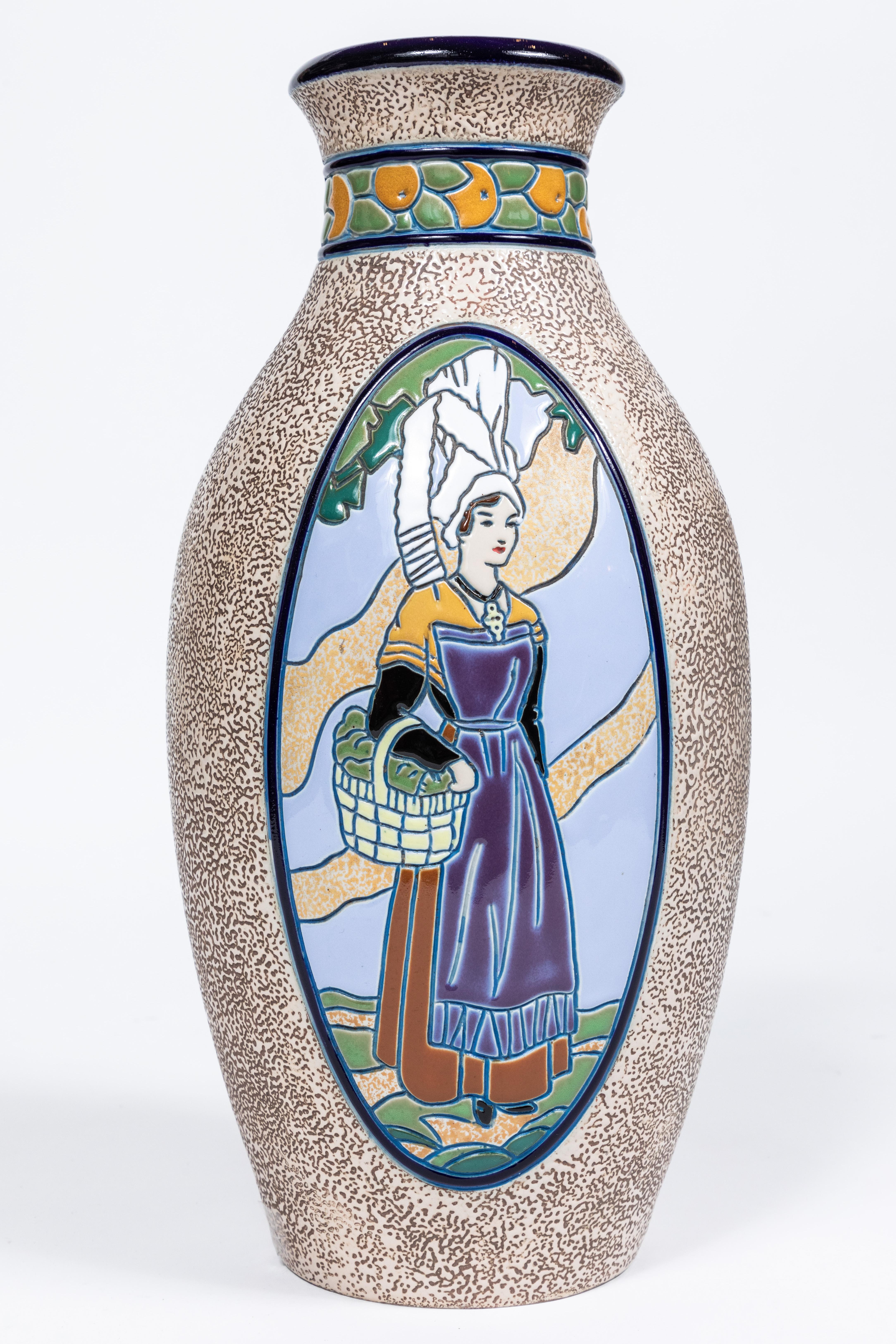 Early 20th century Amphora Campina 'Enameled' pottery from Austria & Czechoslovakia.