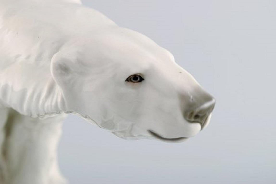 Mid-20th Century Amphora, Czechoslovakia, Large Art Deco Porcelain Figurine of Polar Bear