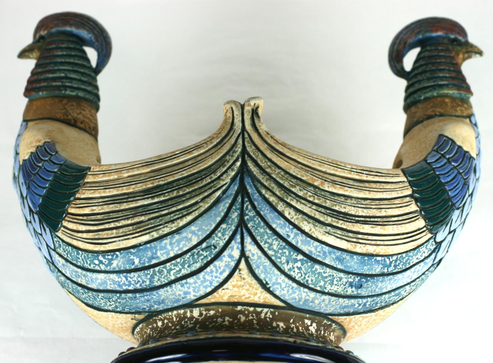 Amphora Double Headed Pheasant Centerpiece 1