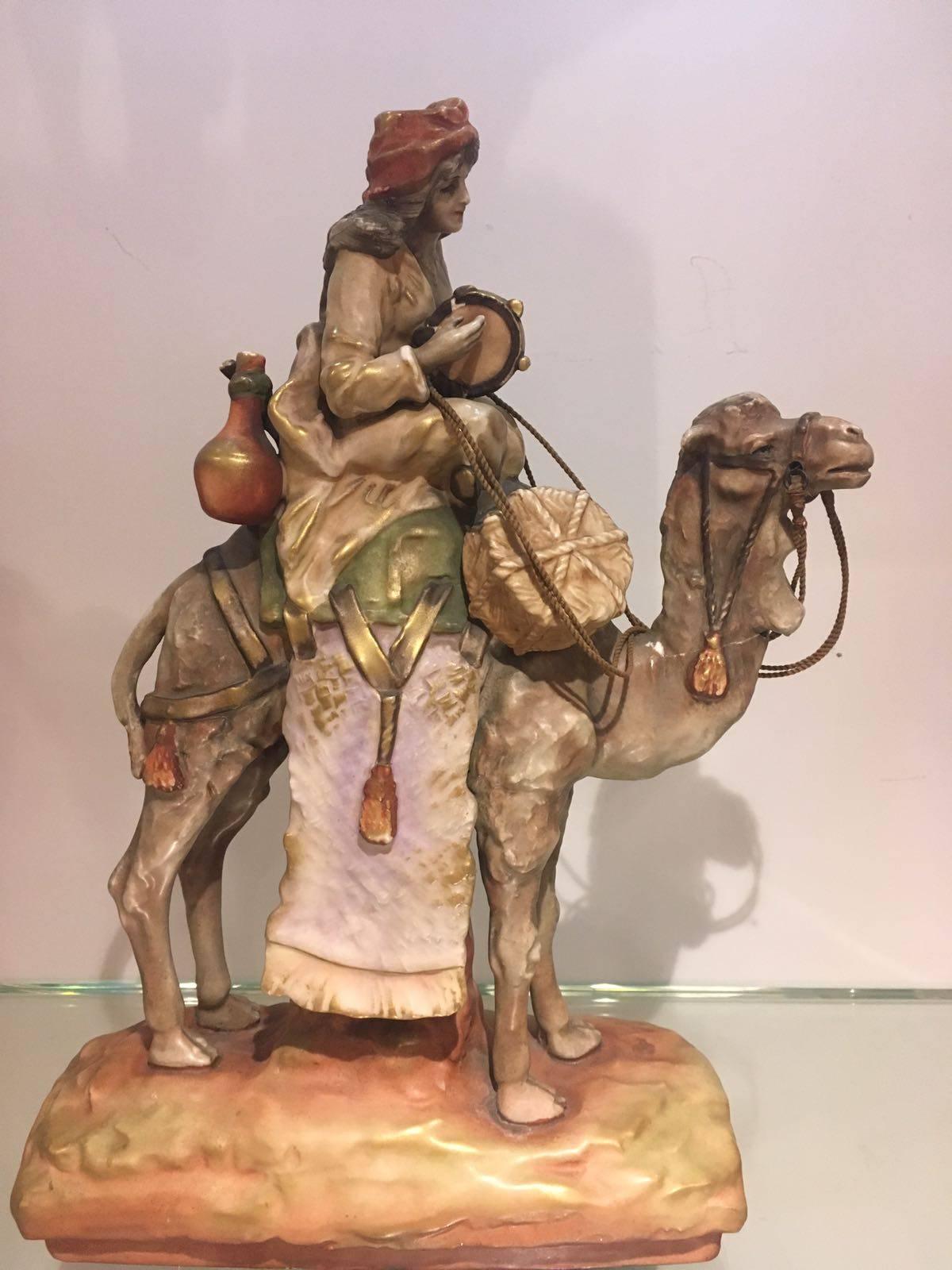 20th Century Amphora Figure with a Tambourine, Riessner, Stellmacher & Kessel For Sale