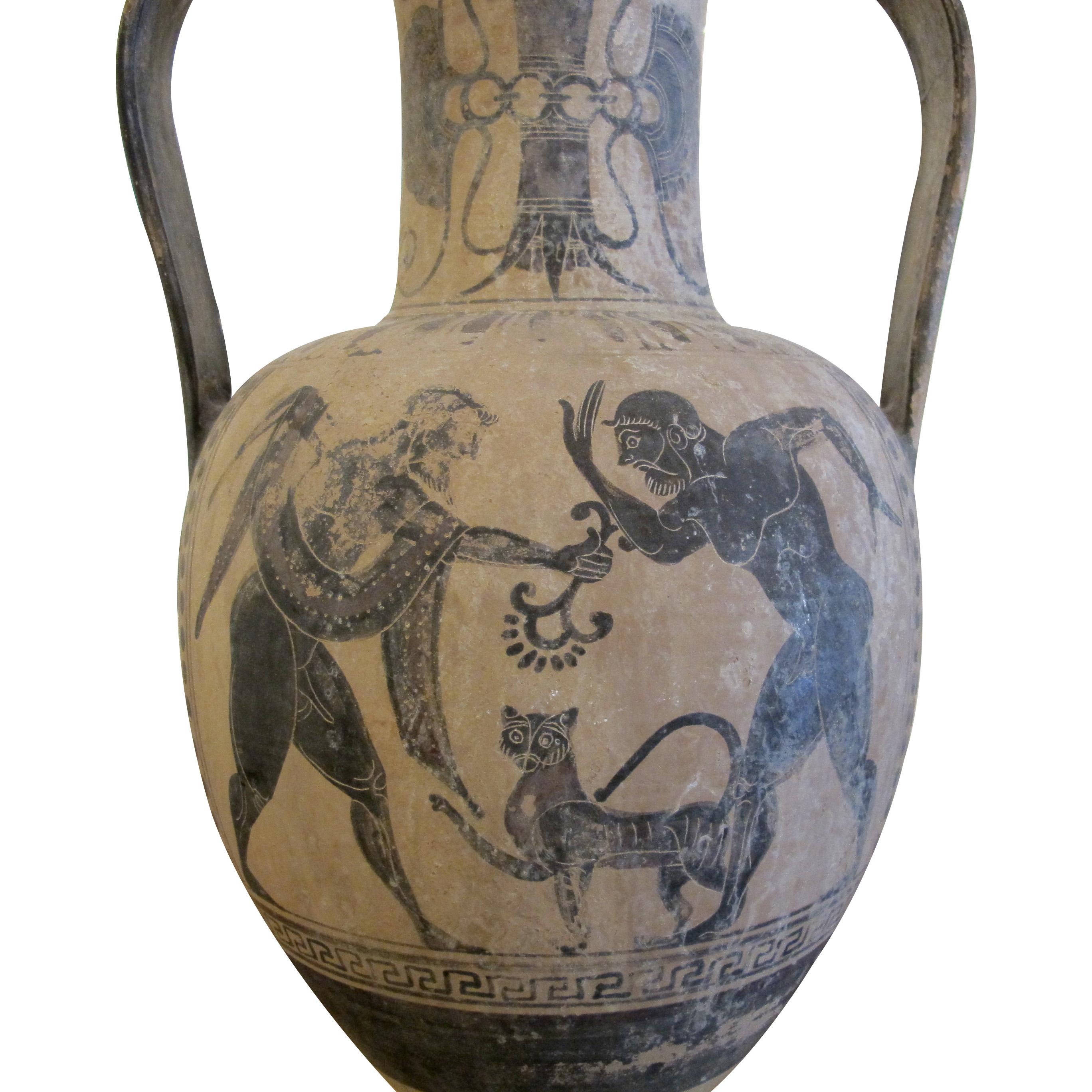 Amphora im Stil des antiken Griechenlands, Italien, Anfang 1900 (Handgefertigt) im Angebot