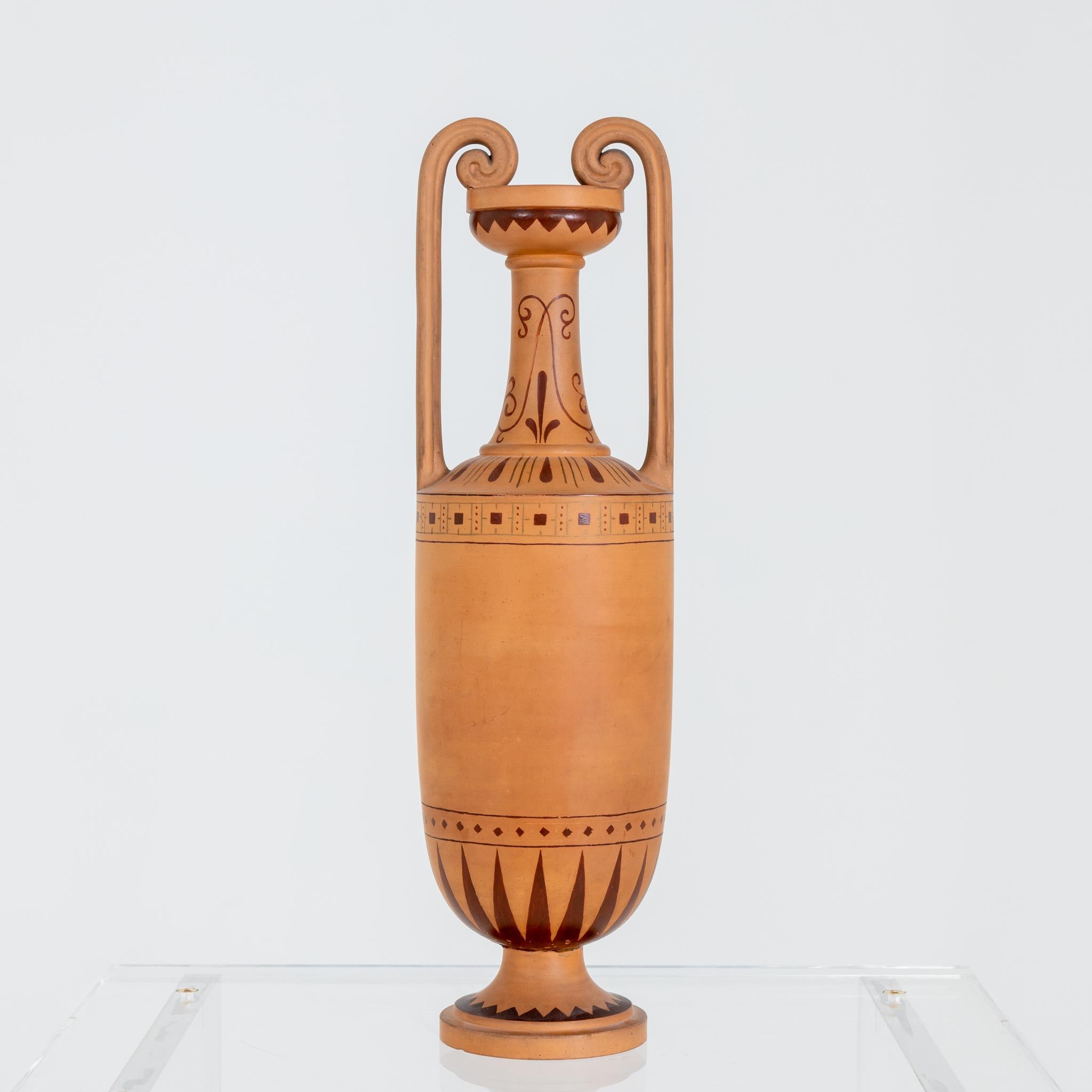 Late 19th Century Amphora, P. Ipsen, Denmark, Dated 1891 For Sale