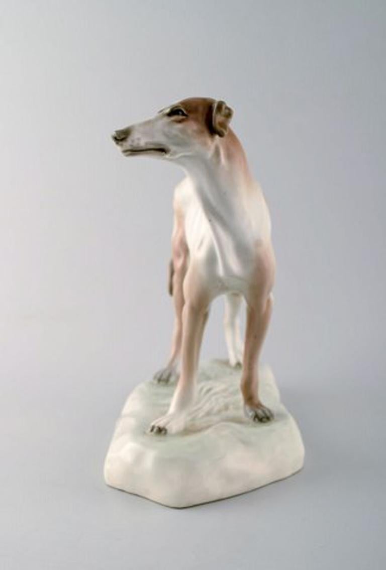 Art Deco Amphora Porcelain Figure of Greyhound/Borzoi Czechoslovakia, 1930-1940s