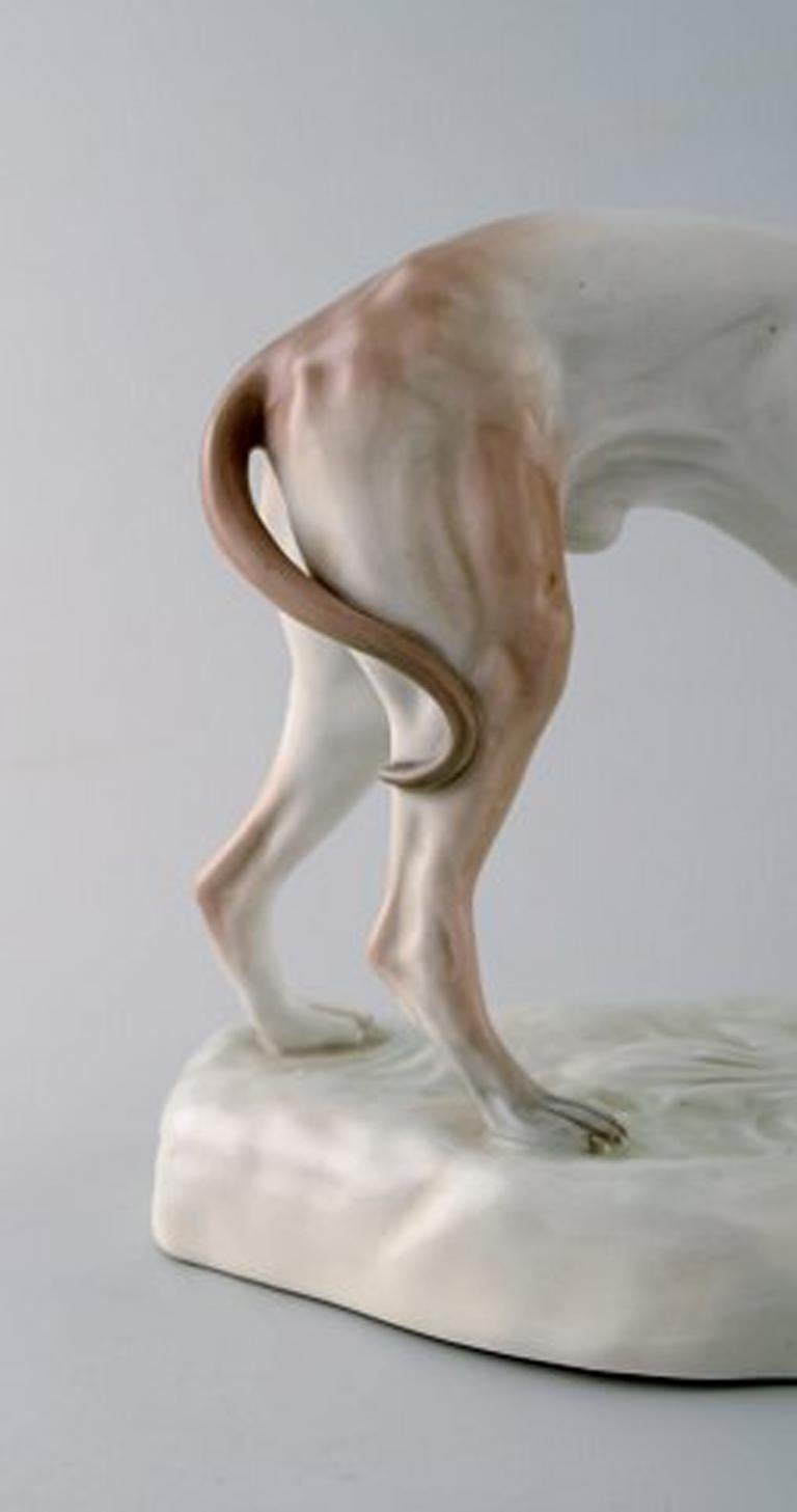 Amphora Porcelain Figure of Greyhound/Borzoi Czechoslovakia, 1930-1940s In Good Condition In København, Copenhagen